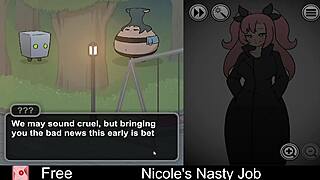 nicole's nasty erotic job in this interactive game