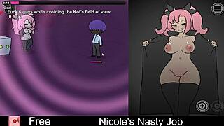 nicole's nasty erotic job in this interactive game