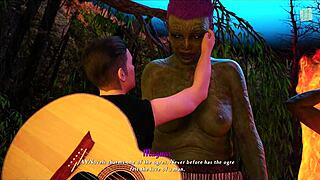 Brunette’s erotic game unfolds with daring moves in dik route 112