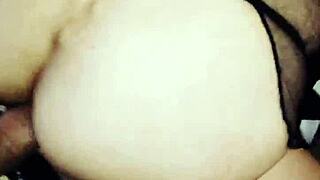 wife spreads legs in fishnets