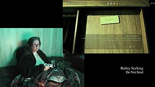 Umm, playing Naked Alan Wake 2 with my big natural tits out, part 11