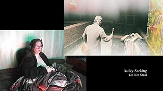Umm, playing Naked Alan Wake 2 with my big natural tits out, part 11