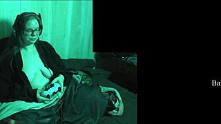 Umm, playing Naked Alan Wake 2 with my big natural tits out, part 11