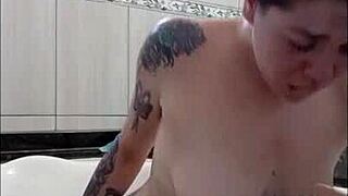 i'm so wet in the bath, cum dripping from my mouth after that huge cock creampie... oh god, it's everywhere