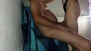 Watch my stepsister's whore strip her panties and ride my huge cock bareback!