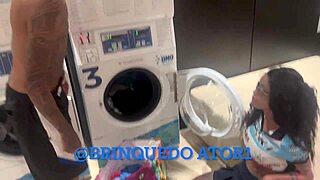 Latina maid fucks hotel guest in messy room