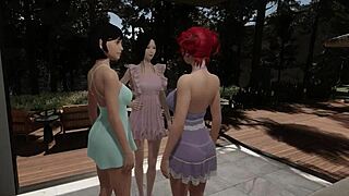 I’m so into playing out Caroline’s fantasies in part 7 at the rental cabin with wild group action.