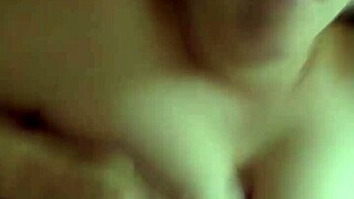 Fucking wife's big tits with cum