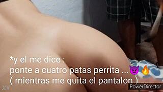 Couple fucks with voyeur watching