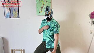 oh man, that lazy guy from the block gets bent over in roleplay with toys and blowjob 😱