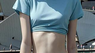 Ever seen a cute model in lingerie at Sydney Opera House? Stunning view awaits!