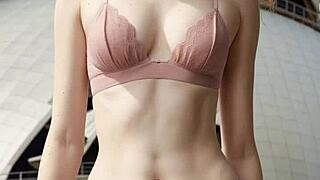 Ever seen a cute model in lingerie at Sydney Opera House? Stunning view awaits!