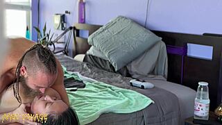 Asian Amateur Couple Dominates with Rough Blowjob