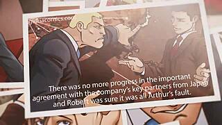 gloria secretary uses vibrating doodad on boss's monster cock