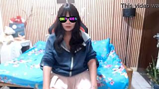 she's fingering herself in her room, squirting all over