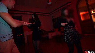 at the college party, this brunette got fucked hard and swallowed cum