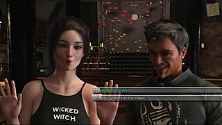Leap of faith in this erotic game with a big ass brunette