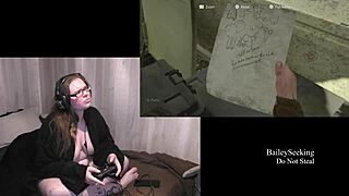 Man, playing Naked Last of Us 2 with this tattooed brunette is hot in part 7!