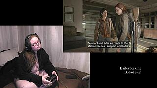 Man, playing Naked Last of Us 2 with this tattooed brunette is hot in part 7!