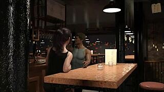 Leap of faith in this erotic game with a big ass brunette