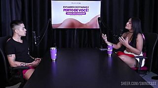 tifany rocha and bruna a surfistinha in bisexual group fun, part 4 on sheer red 😘