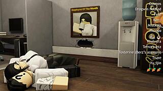 In the office, a guy bends his cute girlfriend over for a quick homemade doggystyle fuck from pov