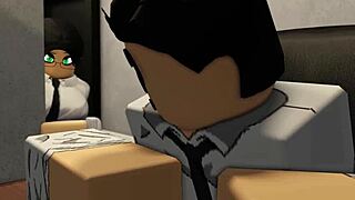 In the office, a guy bends his cute girlfriend over for a quick homemade doggystyle fuck from pov