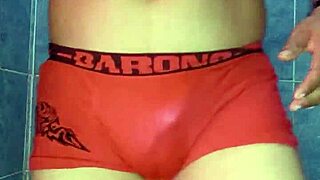 Modeling Satin Panties With Bra And Pantyhose In Mexican Dance.