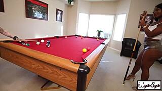 Lesbians Kris Riot & Harmonie Marquis Muff Diving by Pool