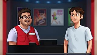 Summertime saga continues with big tits and erotic game scenes