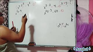 asian nerd with brown eyes explores erotic math in bedroom amateur scene