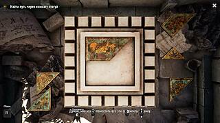 Lara explores a forgotten temple in her hentai game investigation