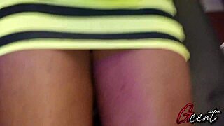 Friend visits with fresh lips and short dress