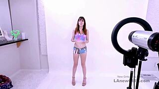 The gorgeous shy model gets intimate in a modeling audition with the director