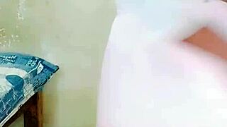 piss walking in chastity cage with girlfriend outdoor