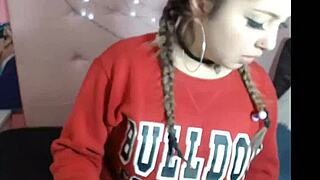 Cute Latina Girl With Big Tits Masturbates Intensely On Webcam - Part 1