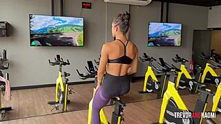 latinas gym workout ends with ass pounded... oops