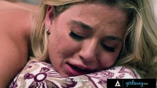 Kenna James and Blake Blossom have rough sex during survey.