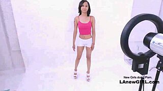 i watched this petite teen brunette get fucked during her modeling audition, it was intense