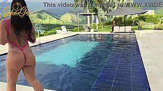Salome Gil Latina Milf Bounces Huge Ass on Spanish Cock in Pool