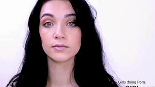 Cute teen brunette shows up for a modeling audition and ends up getting fucked on the sofa