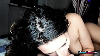 beautiful russian girl spends intimate time with her boyfriend in an amateur bedroom setting, exploring passions