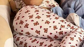 chubby girl farting loud and natural on the bed