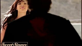 Sweet sinner babe gets pussy fucked on couch and rewarded with cum on tits!