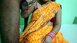 This Indian guy is fucking his son's tuition teacher right in the bedroom.