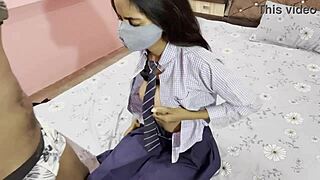 Asian College Girl Explores Hardcore Sex Experiments