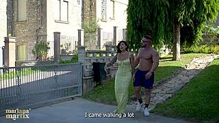 Big-Ass Latina Fucks Muscular Italian Outdoors - Mariana Martix & Big White Bull