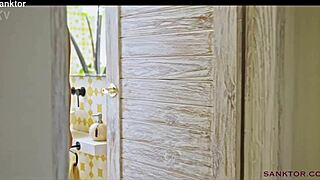 Does Sanktor's Shaved Head Lesbian Masturbate in Tropic Villa?