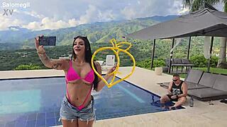 salome gil - hot latina milf turns photoshoot into steamy pool sex with spanish photographer