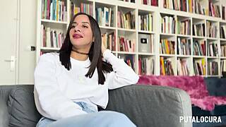 Putalocura - young Venezuelan Alice Biancci swallows black guy's cum in hot interview